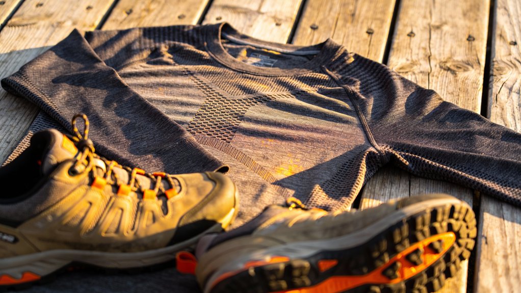 breathable layers and supportive footwear