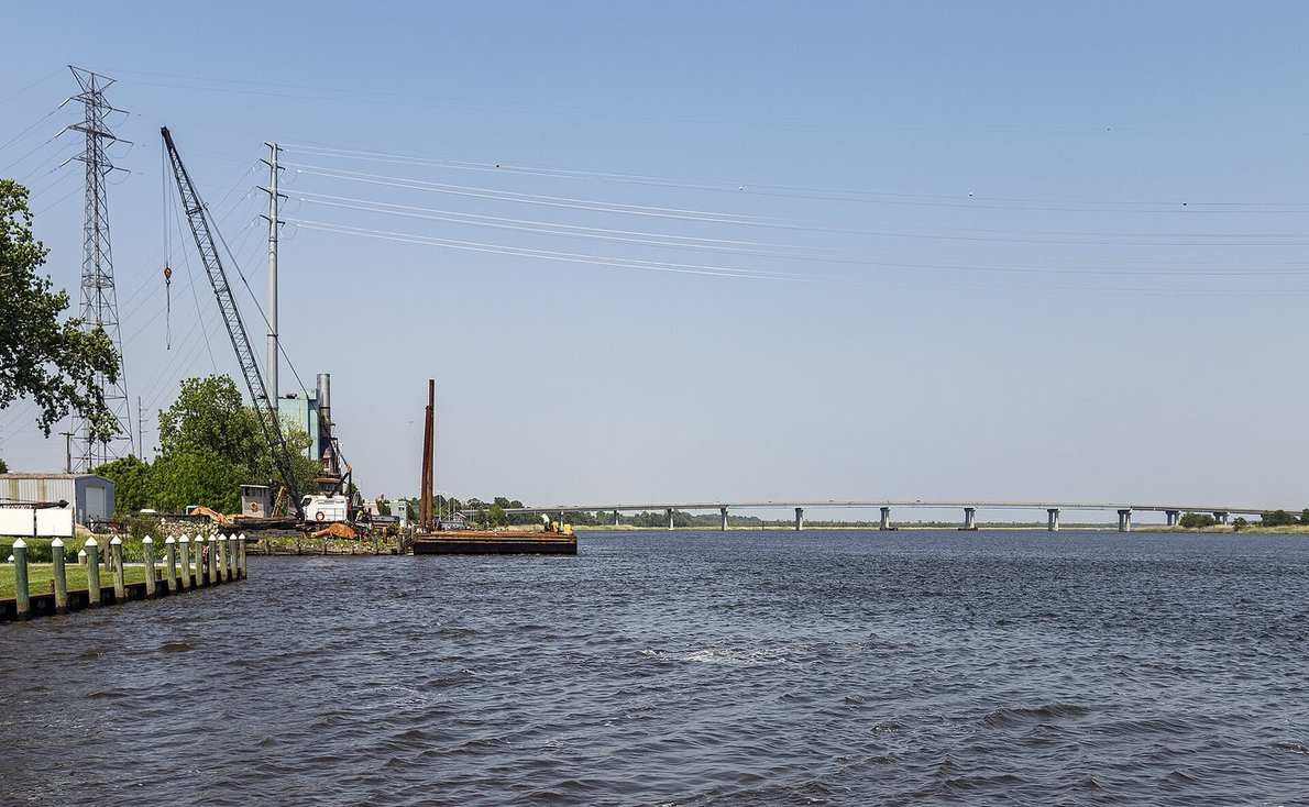 The wide, calm Nanticoke River, the largest river system in the Delmarva region